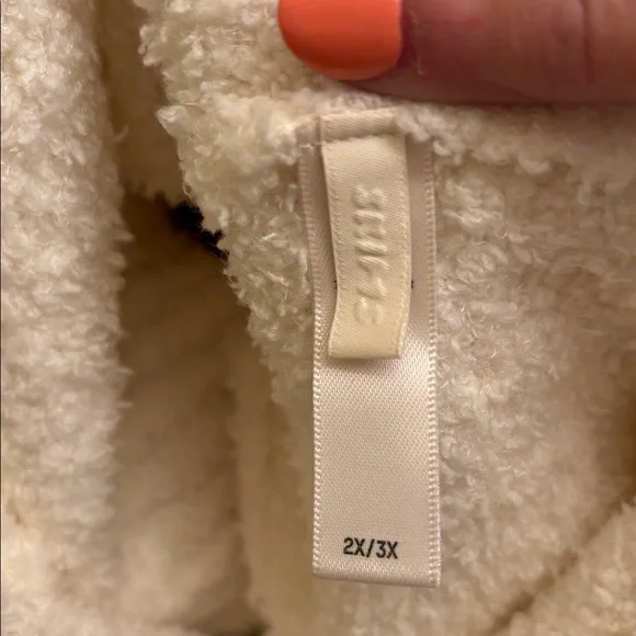 Skims Cozy Fuzzy Teddy Bear Cozy Tank White 2/3X - Picture 4 of 5